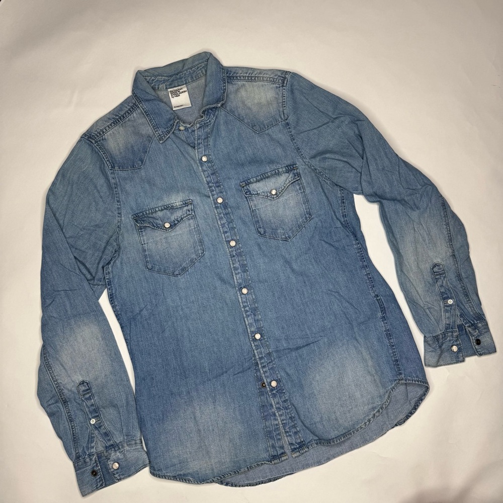 H&M Men's Blue Denim Shirt